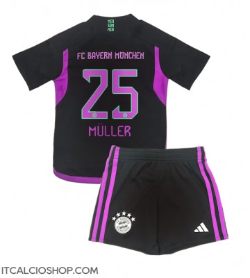 Bayern Munich Thomas Muller #25 Seconda Maglia Bambino 2023-24 Manica Corta (+ Pantaloni corti)
